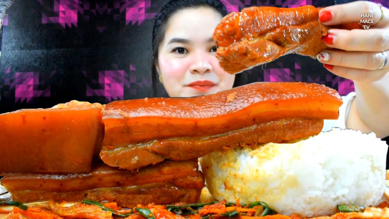BRAISED PORK BELLY | MUKBANG ASMR | MUKBANG PHILIPPINES | HANIMACE TV