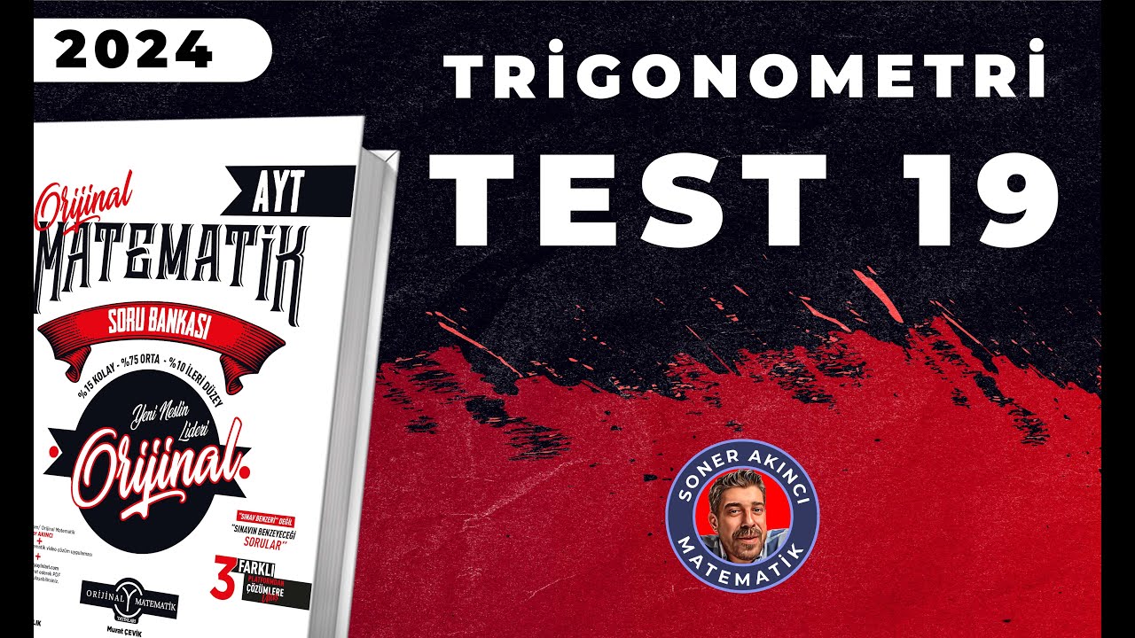 Trigonometri  TEST 19 | ORİJİNAL AYT SORU BANKASI | #yks2024