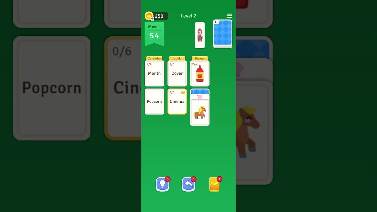 Solitaire Association mobile game 