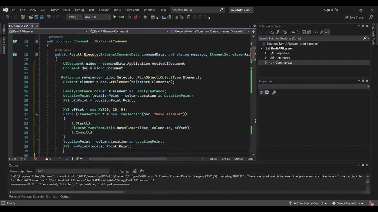 Revit API Lesson: Moving a (point-based element) by two different ways