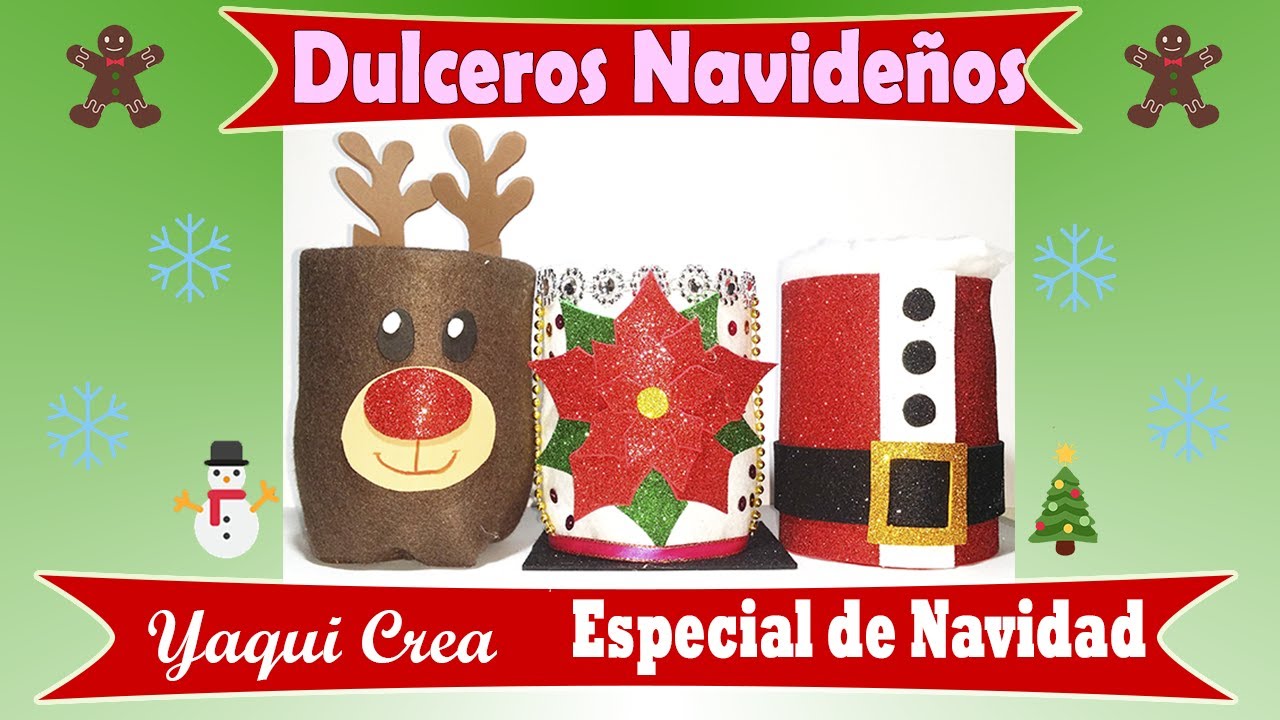 DULCEROS NAVIDEÑOS con botellas de plástico 🎅 | Ideas navideñas | Especial de Navidad