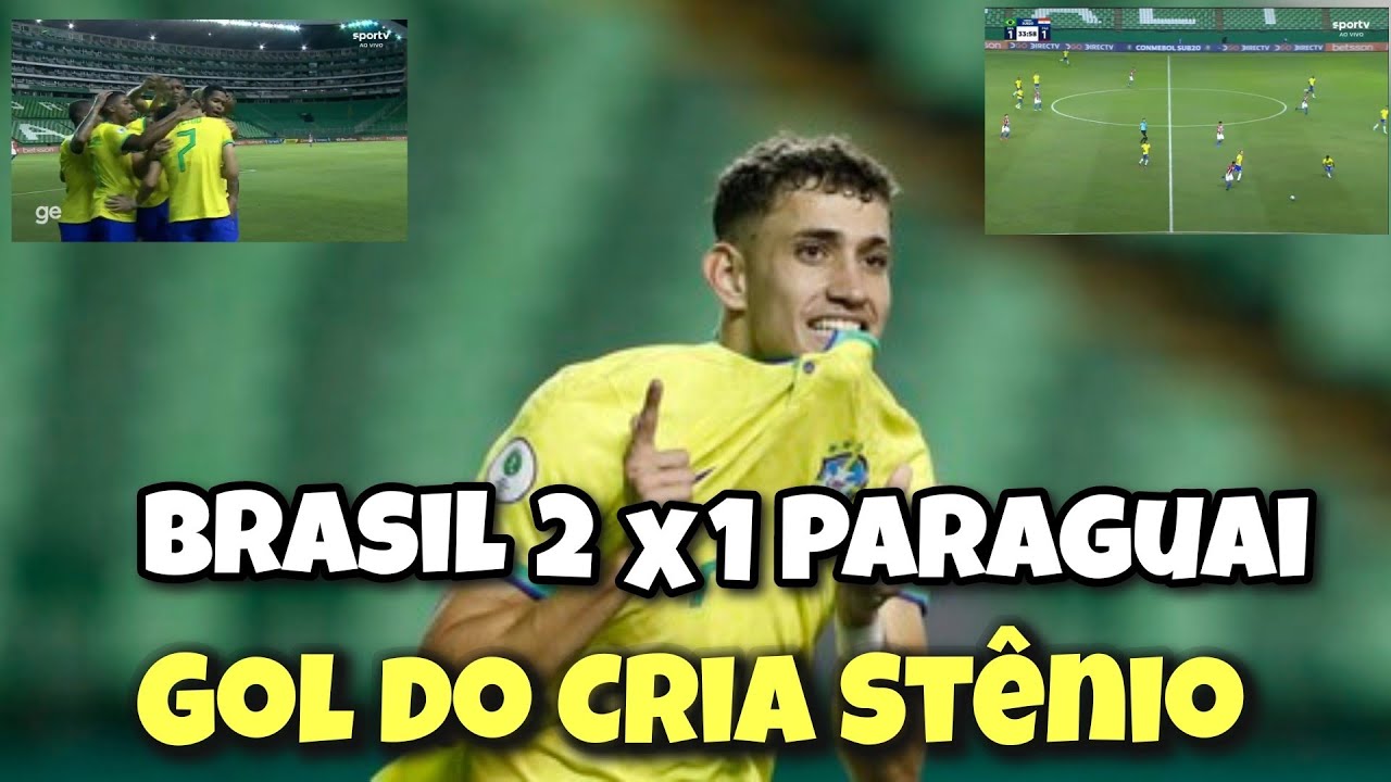 🔵⚪🦊 Gol do cria St&ecirc;nio pela Sele&ccedil;&atilde;o sub-20!🔵⚪🦊 |Brasil 2x1Paraguai|