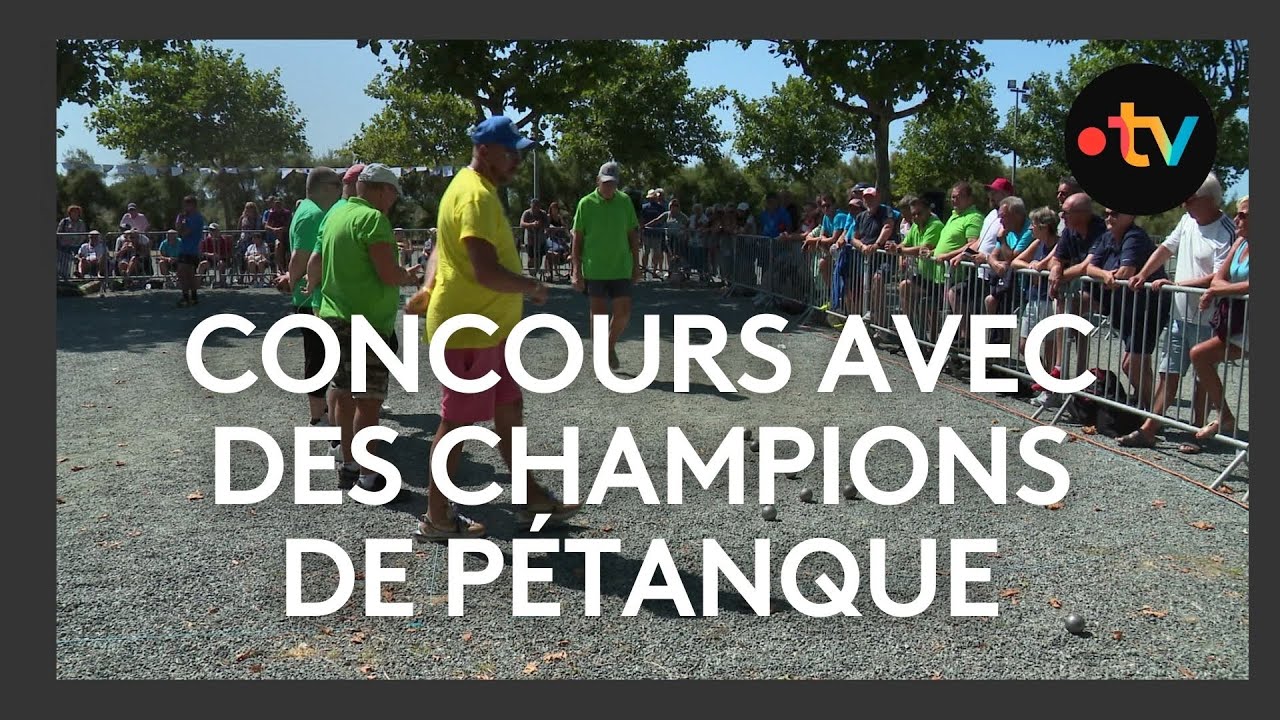 Concours de pétanque au camping avec des champions du monde