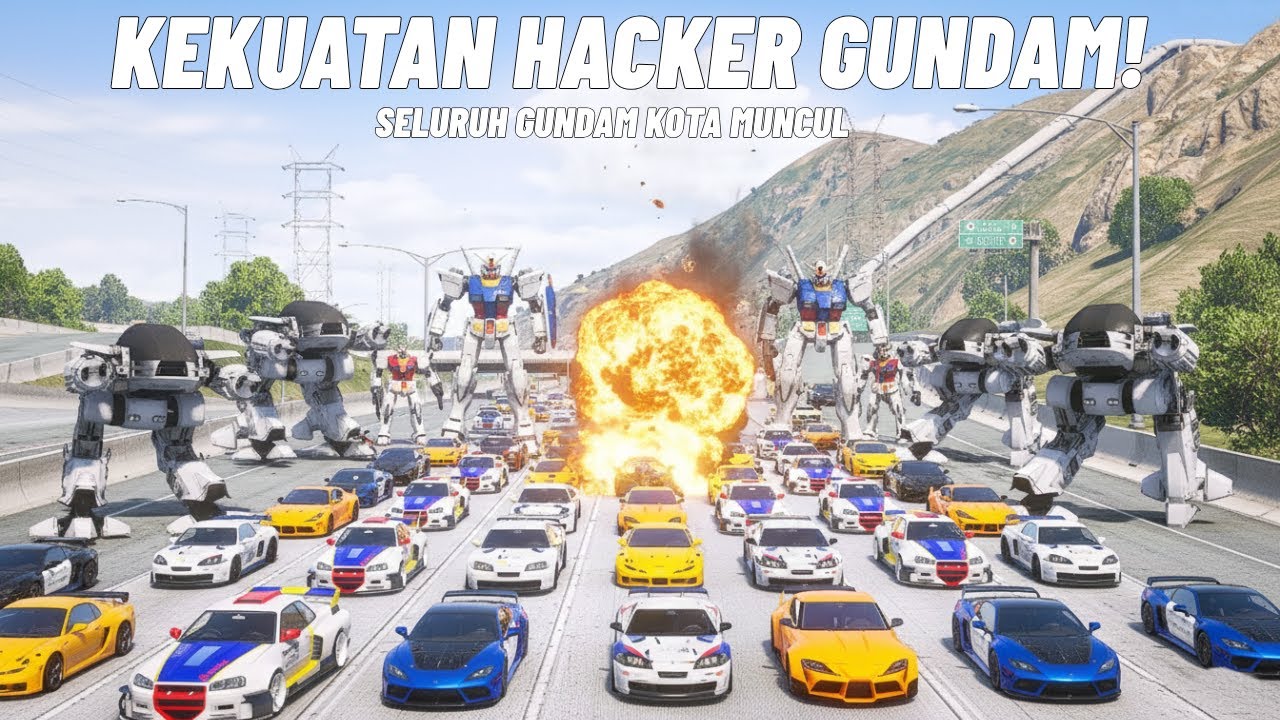 AKU BUAT KEKUATAN GUNDAM HACKER UNTUK MENCURI SEMUA GUNDAM DIKOTA