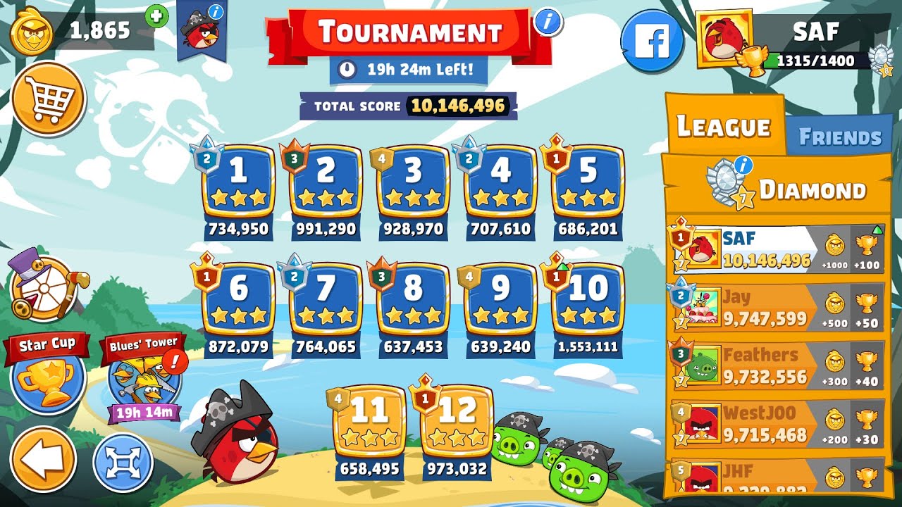 Angry Birds Friends. Tournament (11.05.2024). All levels 3 stars. Passage from Sergey Fetisov