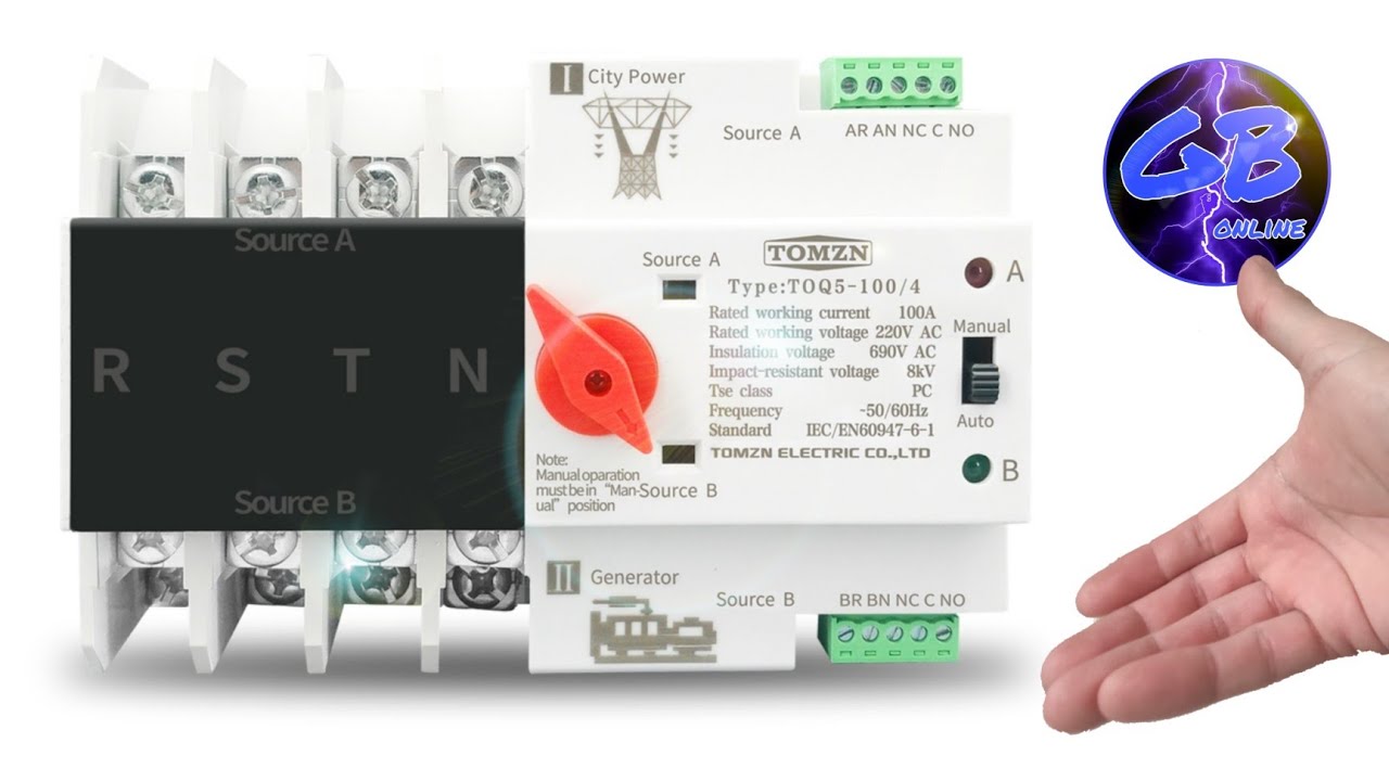 Review y conexión de INTERRUPTOR de transferencia AUTOMATICA - GB online
