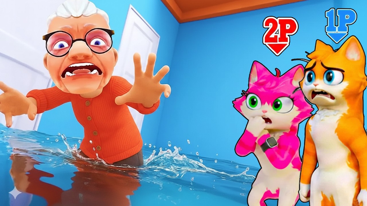 I Am Cat MULTIPLAYER ¿Podemos INUNDAR la CASA de la ABUELITA?