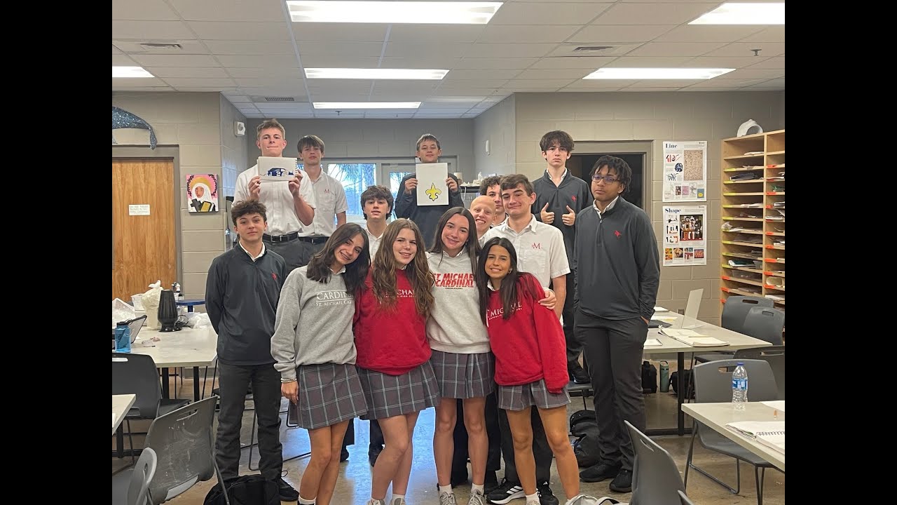 First period Art Class - St. Michael Catholic - Fairhope, AL is live!