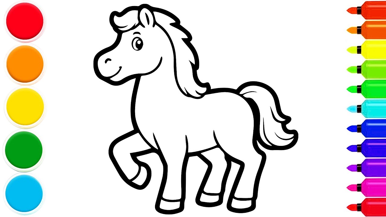 How to Draw a Cute Horse | Easy Step by Step Tutorial