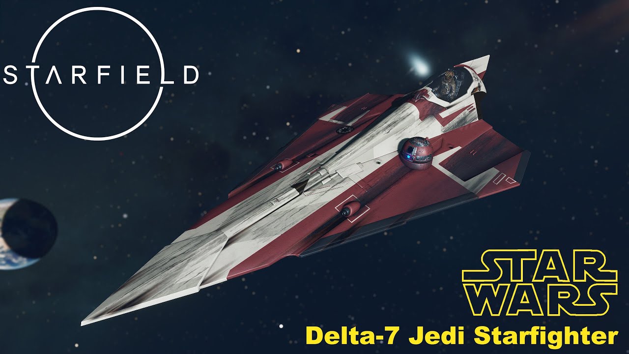 STARFIELD - Star Wars: Delta-7 Jedi Starfighter 2002 MOD | PC 4K #rtx3080ti #starfield #starwars