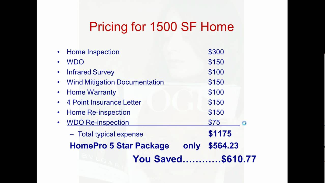 Jacksonville home inspection price guide