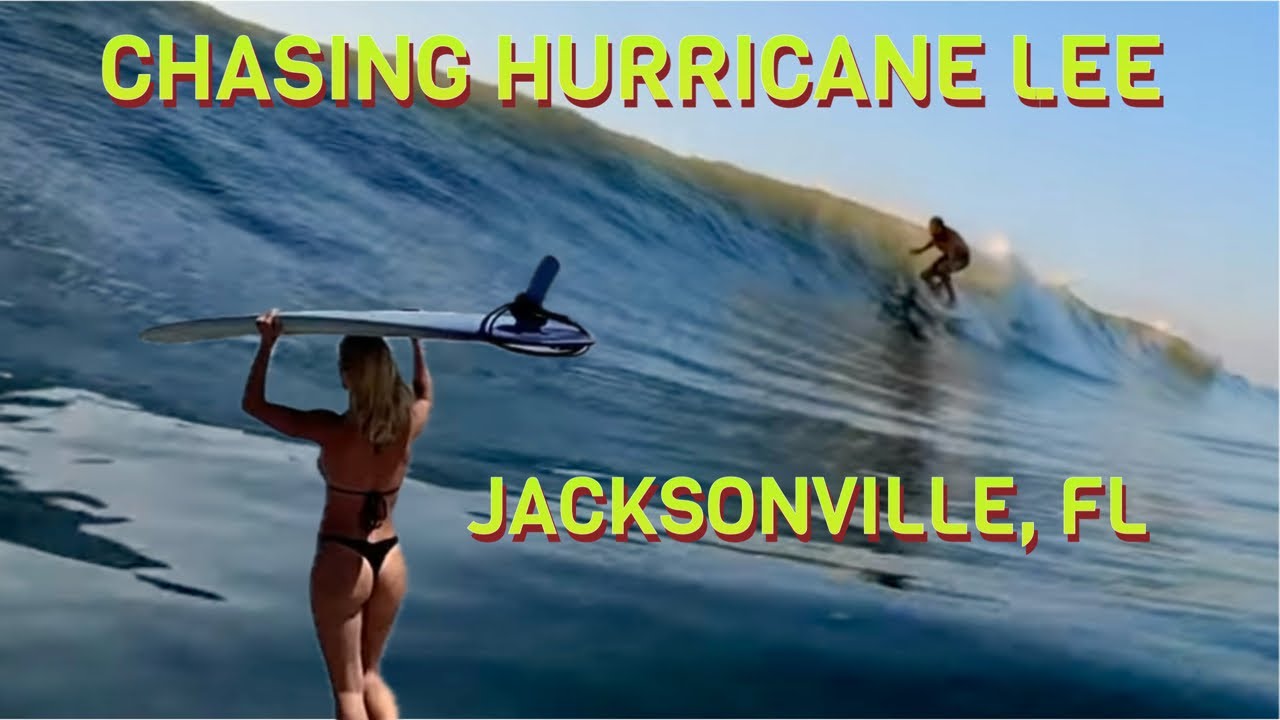Chasing Hurricane Lee in Jacksonville, Florida!! Surfing Mayport Poles East Coast Atlantic Drone.
