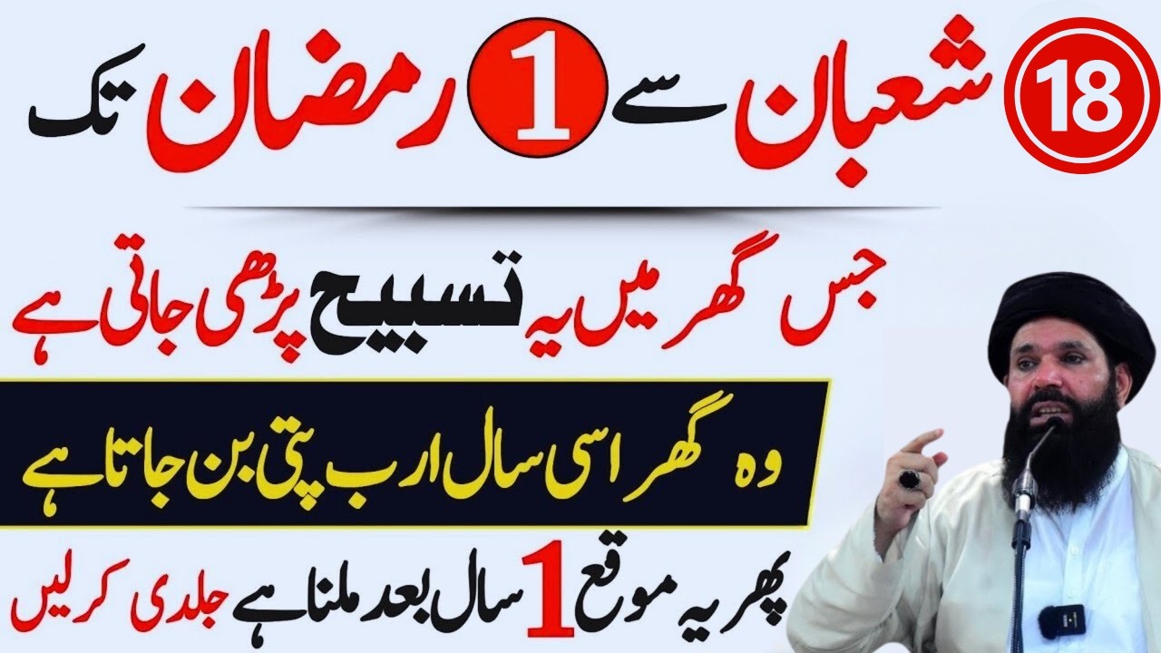 18 Shaban Se Ramzan Tak Ka Wazifa | Rizq, Barkat Aur Maghfirat | Ubqari