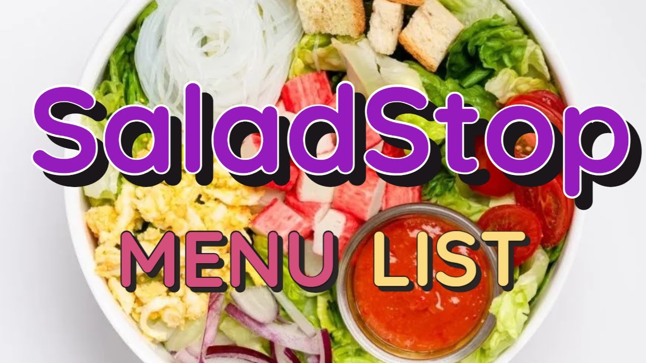 SaladStop Menu Prices [Philippines Restaurant Menu]
