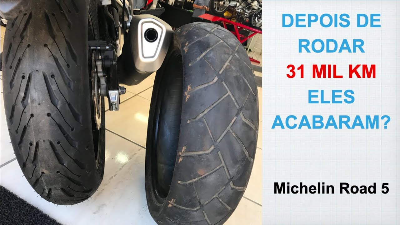 PNEUS MICHELIN ROAD 5 - APÓS RODAR 31MIL KM TIVE QUE TROCAR? MOSTRANDO SUA DURABILIDADE