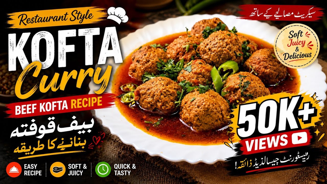 Kofta Curry Recipe | Restaurant Style Beef Kofta Recipe | بیف قوفتہ بنانے کا طریقہ |