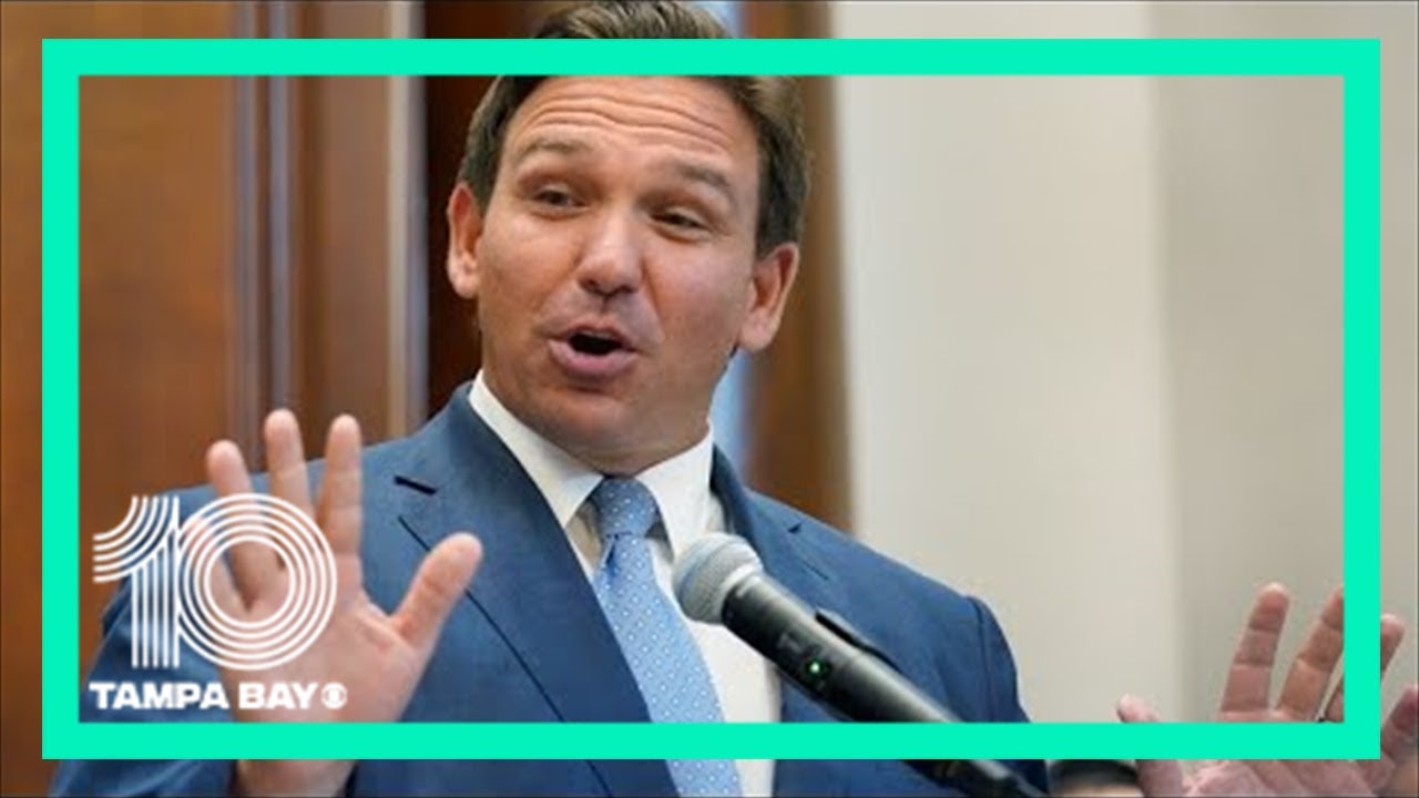 Florida Gov. Ron DeSantis speaks at the Disney Wilderness Preserve in Poinciana