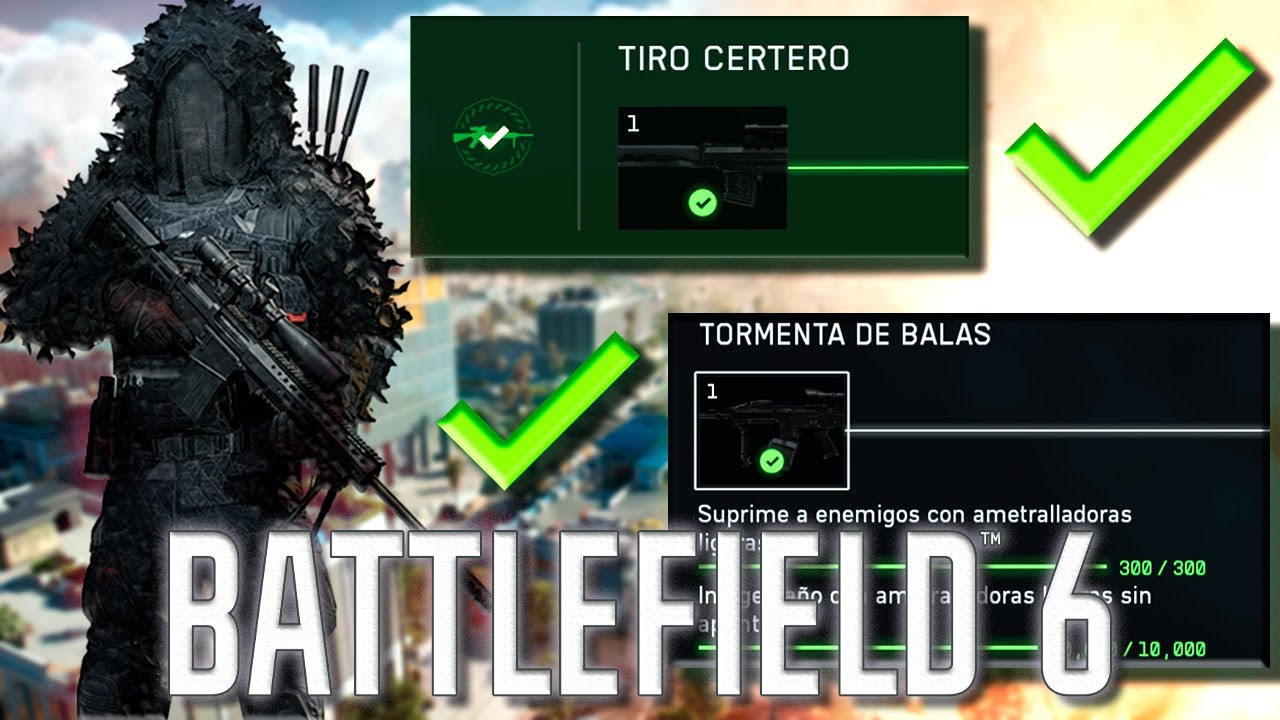 Cómo completar rapido los desafios de BATTLEFIELD 6 (Tiro Certero y tormenta de balas) REDSEC PSR 
