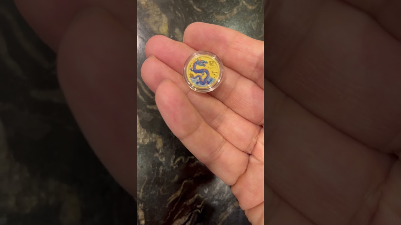 Australian Gold Lunar Dragon 1/10 oz colourised