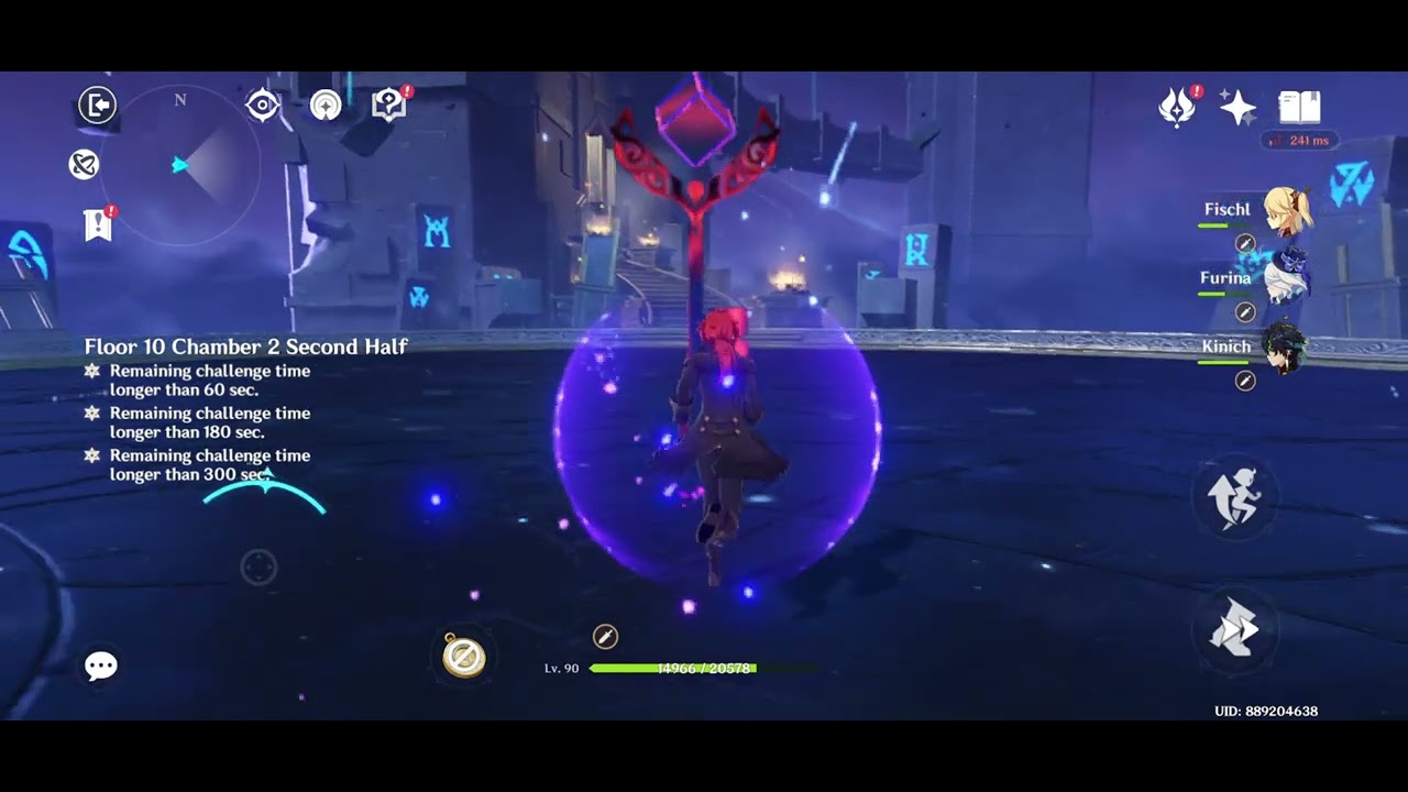 Genshin Impact 6.3 Ineffa (Level 60) with Zhongli , Mona ,Bennett Spiral Abyss Floor 10 