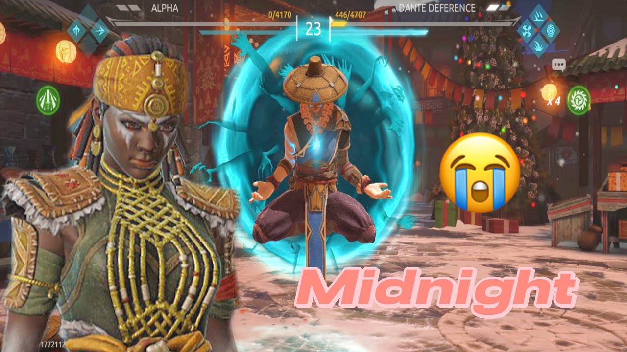 Shadow fight 4 arena gameplay: midnight vs Shang fight scene 
