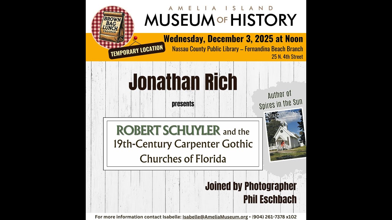 Brown Bag Lunch: 19th-Century Carpenter Gothic churches of Florida, with Jonathan Rich