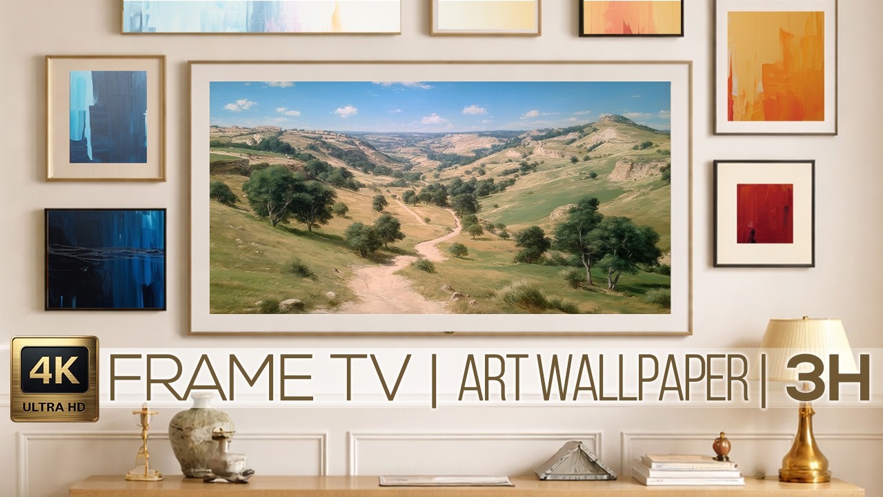 Peaceful Countryside Valley | 4K Digital Painting for Frame TV & TV Art Display