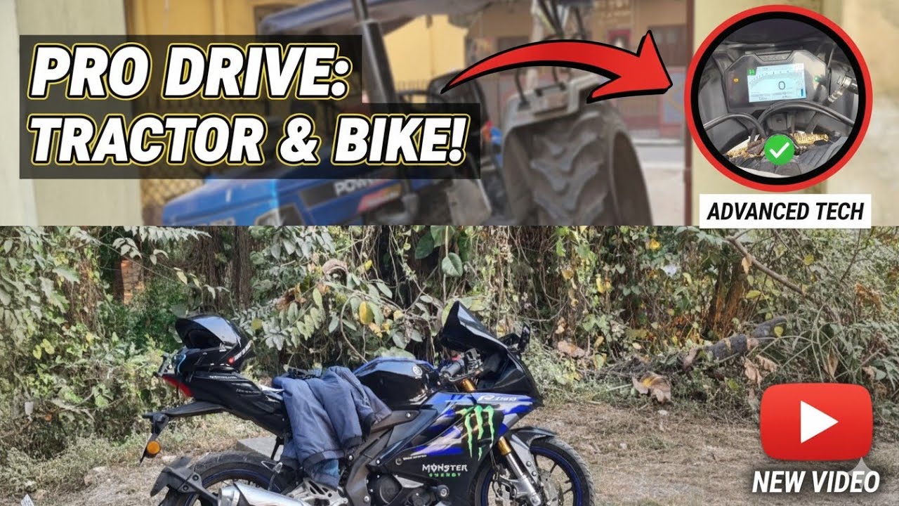 সকাল সকাল R15m নিয়ে কাজে গেলাম| tractor আমার personal car নিয়ে ride 