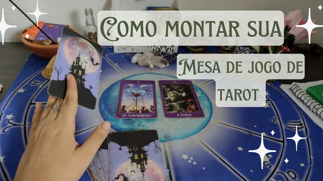 Montando mesa de jogo de tarot