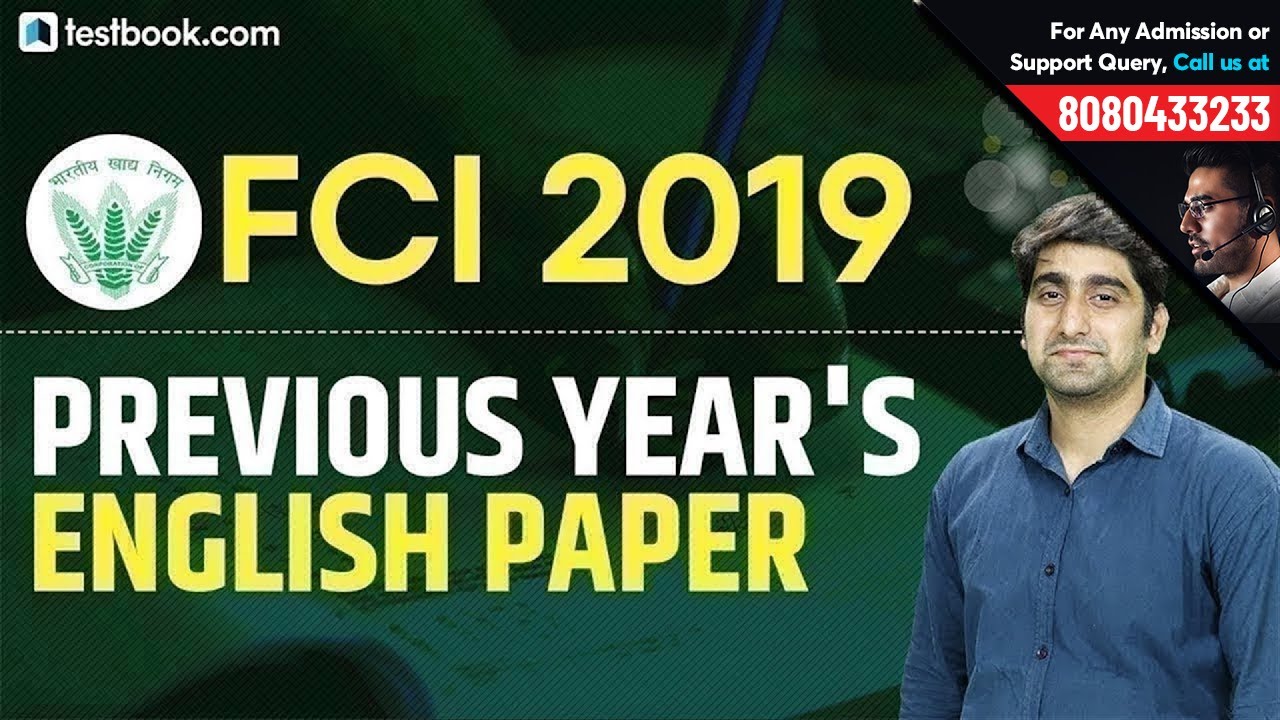 FCI Recruitment 2019 | Previous Year's English Question Paper | Learn English Grammar | Nitin Sir