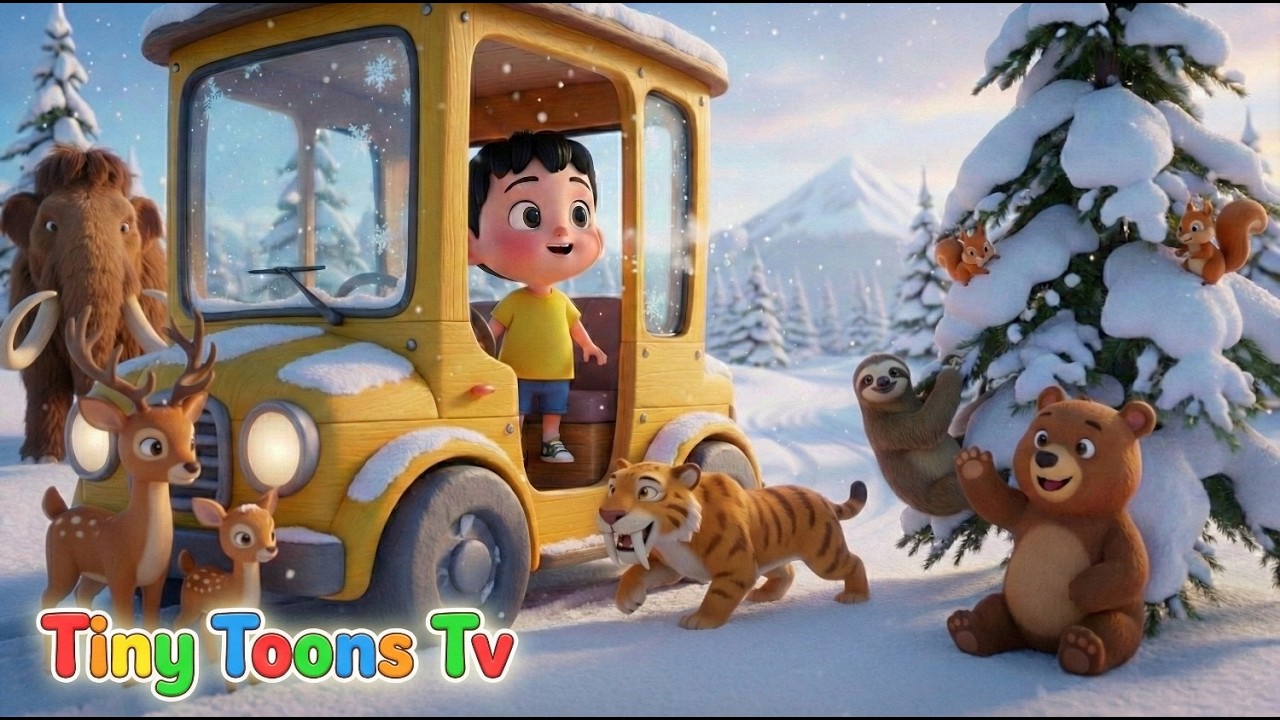 Wheels on the Bus: Ice Age Adventure! ❄️🚌 | Kids Songs & Nursery Rhymes by Tiny Toons Tv