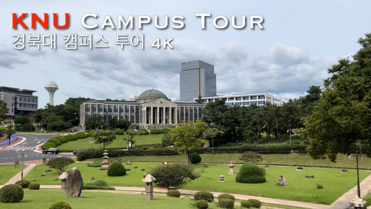4K Korea | KNU Kyungpook National University Campus Tour, Daegu, Korea | 대구 경북대학교 산책 | White Noise