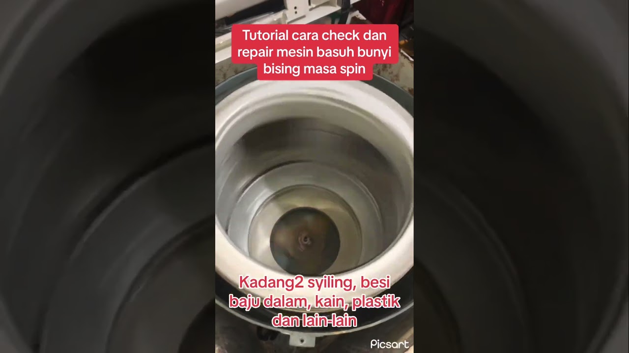Tutorial cara check dan repair mesin basuh bunyi bising semasa spin