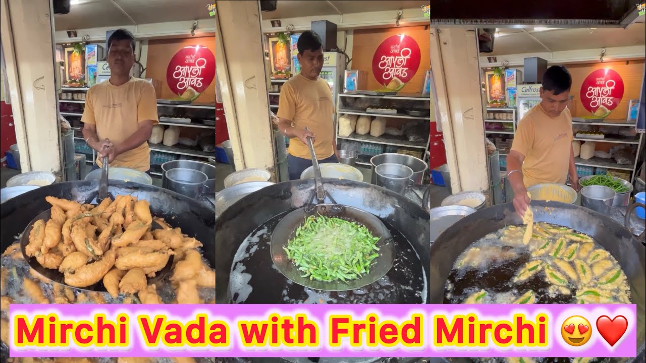 Mirchi Vada with Fried Mirchi in Kolhapur 😍🔥 | Bulk & Non-Stop Street Food Making 🤩🌶️