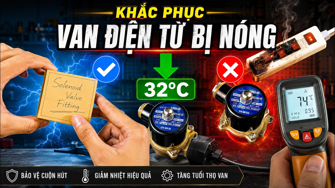 Vì sao van điện từ NÓNG? Đây là giải pháp khắc phục van điện từ QUÁ NÓNG