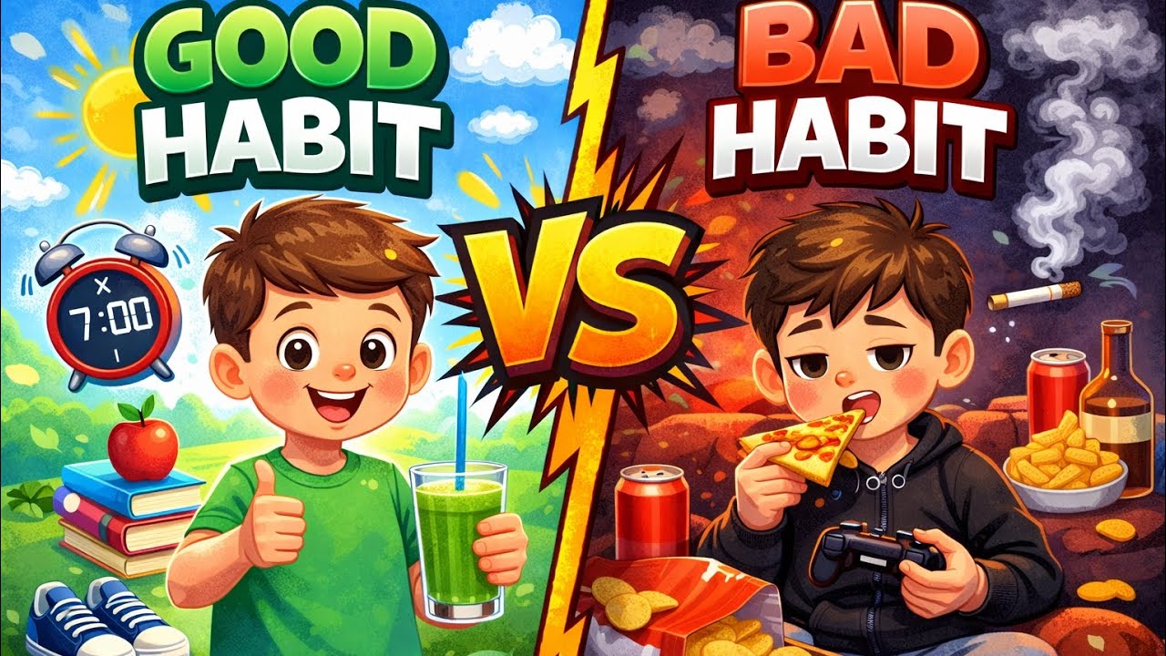 Good habits vs bad habits||Good habits and bad habits 