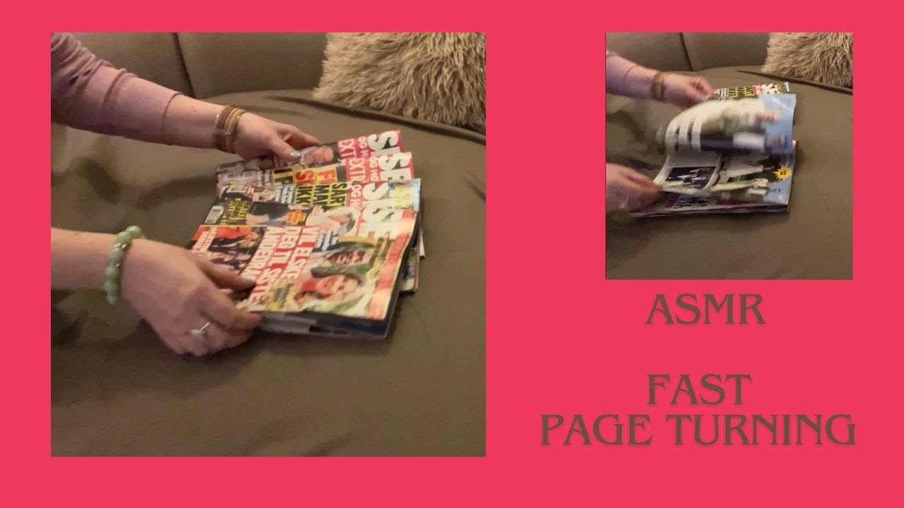 ASMR | Fast and unpredictable page turning | No talking