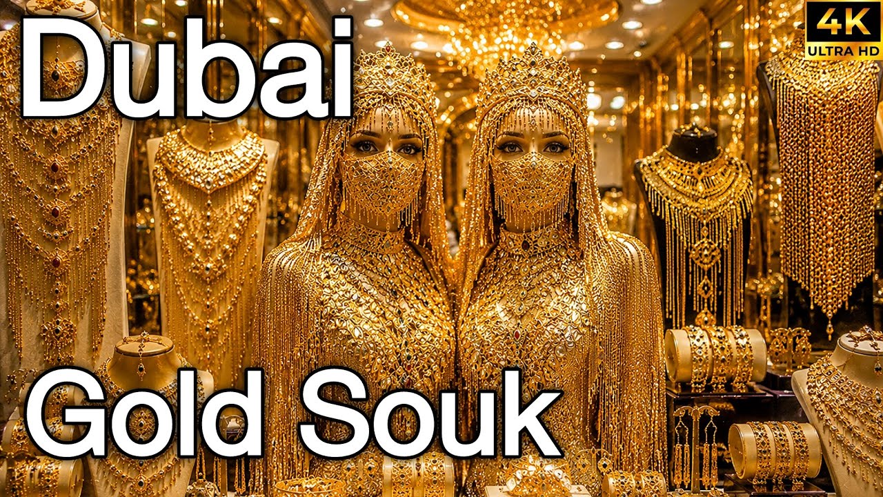 Dubai Gold Souk 🇦🇪 World&rsquo;s Largest Gold Market Deira Dubai! [ 4K ] Walking Tour