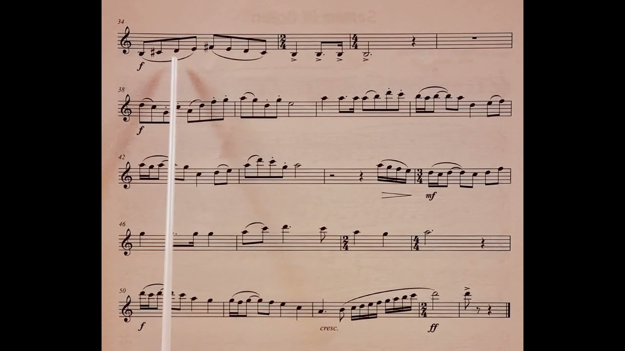 Blue Violets by Quincy Hilliard piano accompaniment at slower rehearsal speed