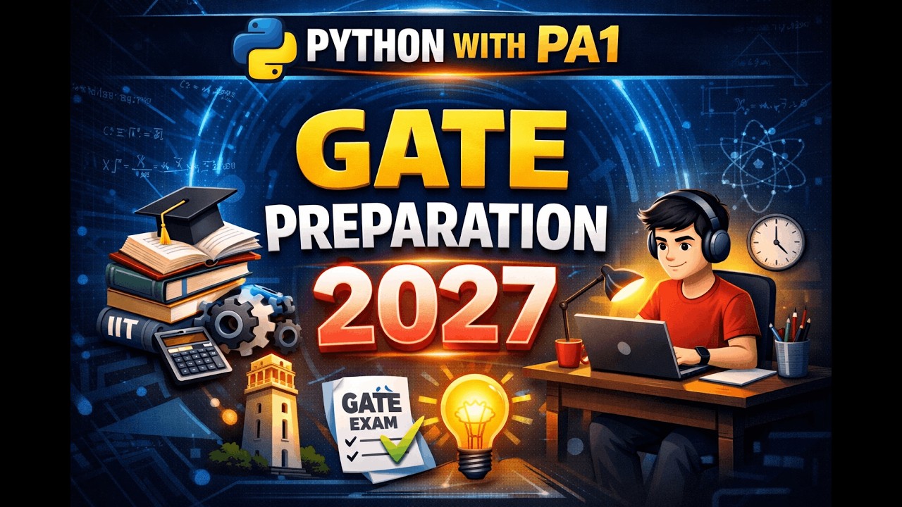 GATE 2027 Complete Roadmap 🔥 | Start Now & Crack It in First Attempt | PYTHON WITH PA1