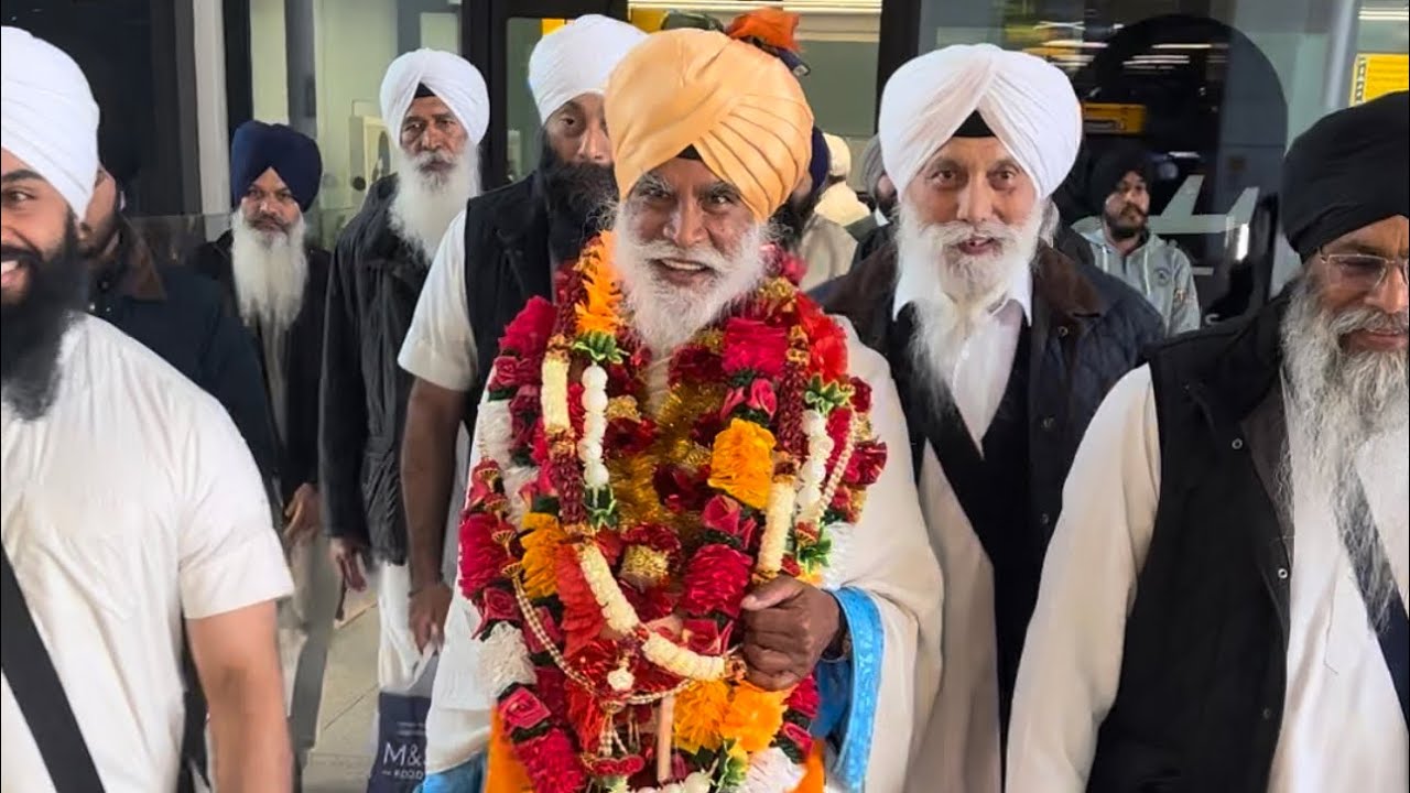 Sant Baba Jeet Singh Ji Nirmal Kutiya Johalan wale- Airport Arrival Parchar Tour April 2024 🇬🇧