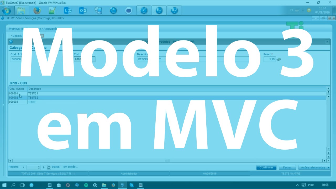 AdvPL 020 - Modelo 3 em MVC