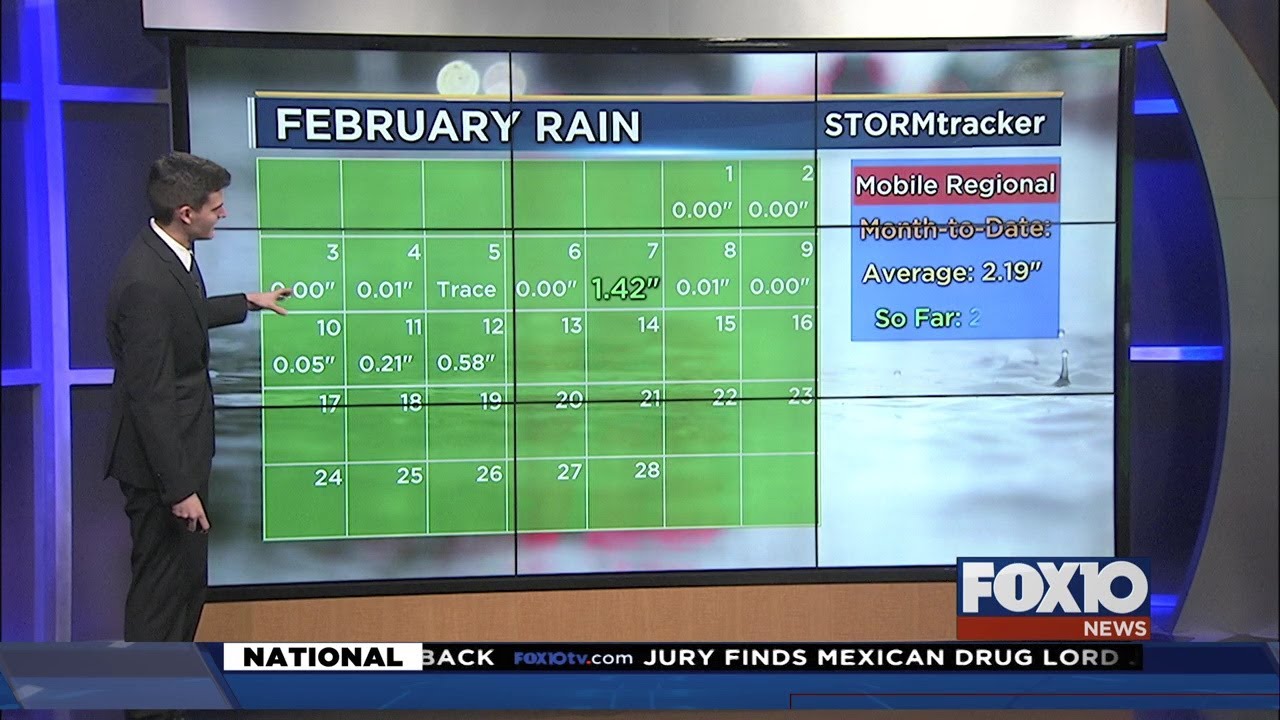 February rainfall above average for month