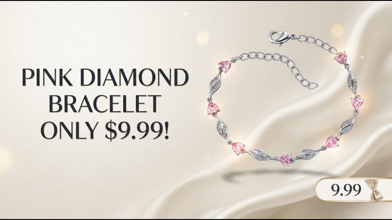 EverTrue Simulated Pink Diamond Bracelet Platinum Bond 5.50ctw
