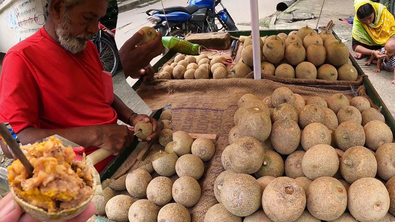65 Old Hard Working Man Sale Tasty Bel Mouth Watering Masala WoodApple! Bd Food of Mirpur Dhaka