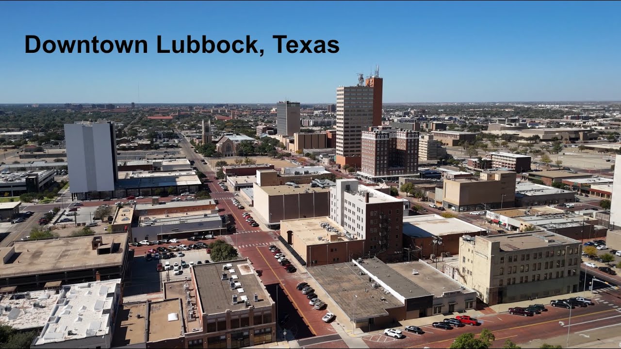 Downtown Lubbock, Texas with DJI Air 3