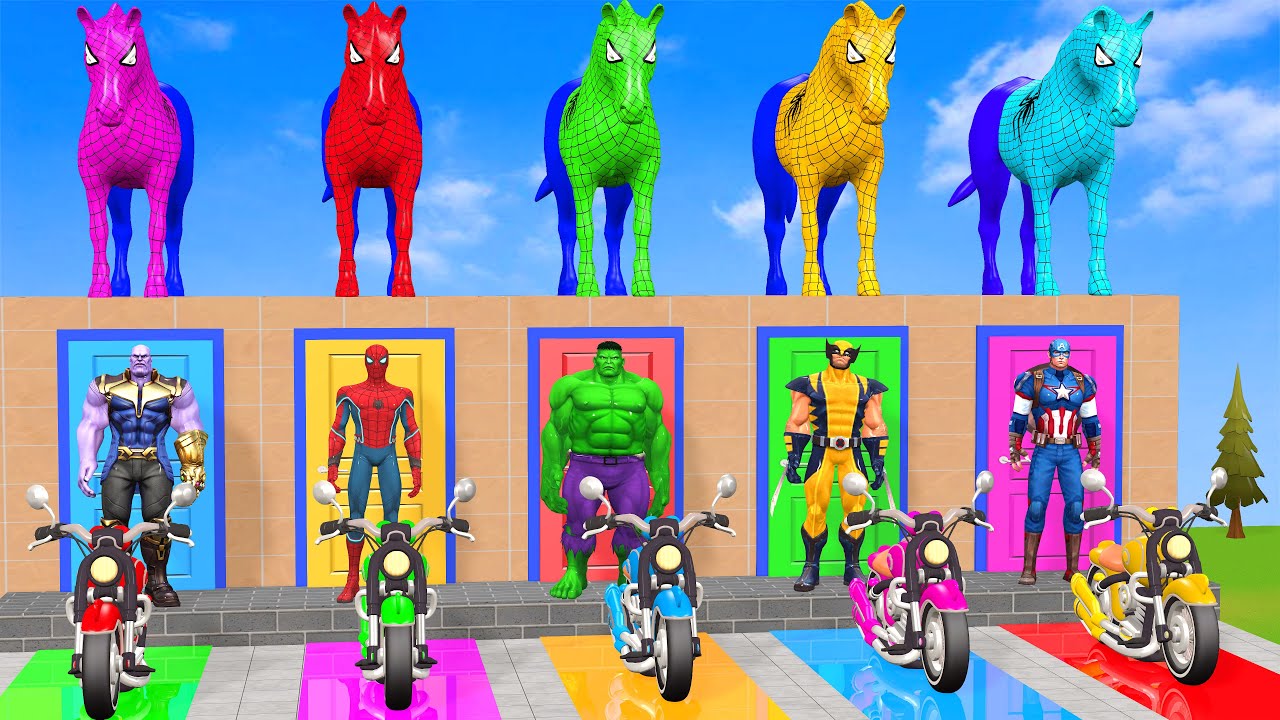 Long Slide Game with Cow Elephant Gorilla Hippopotamus Tiger 3d Animal Game Funny 3d Animals