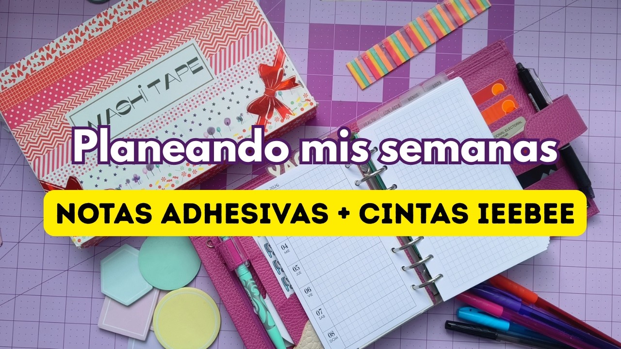 Planeo y Decoro Febrero en mi Agenda Moterm Personal 💕 Washi Ieebee y Papelería Económica