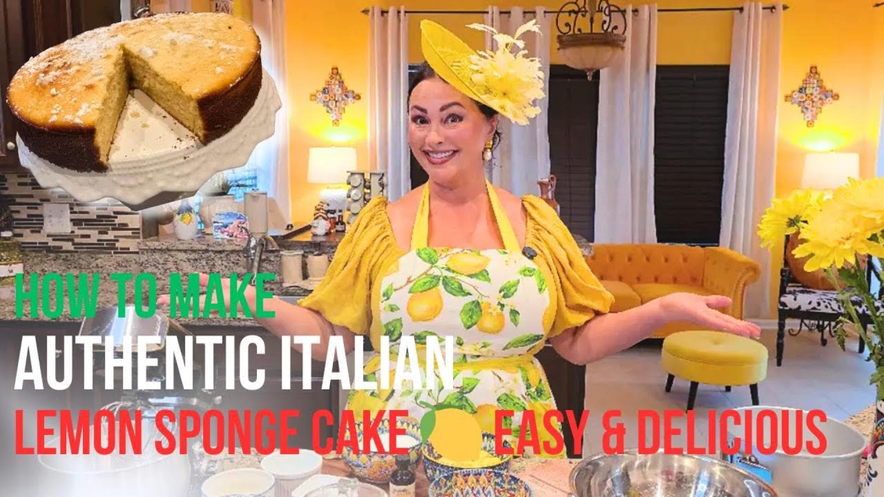 How to Make Authentic Italian Lemon Sponge Cake 🍋 Easy & Delicious