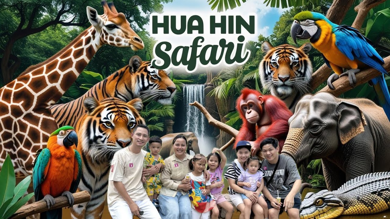 ดารินภาคินพาเที่ยว - 🐆🦒🐘 สวนสัตว์หัวหินซาฟารี | Huahin safari and the adventer park - กับเบ่เน่บีน่า